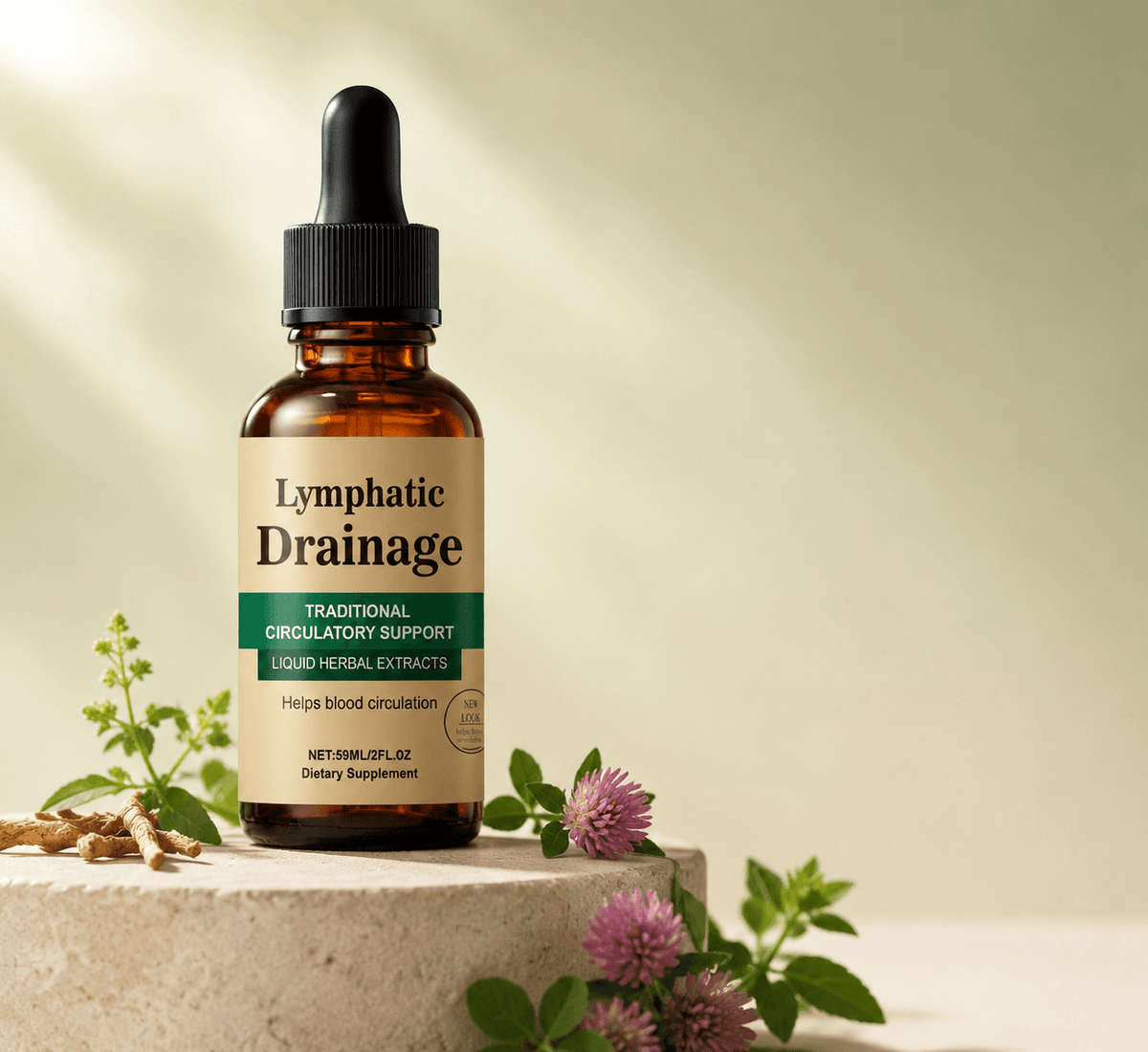 LymphDrops Bottle + Botanicals
